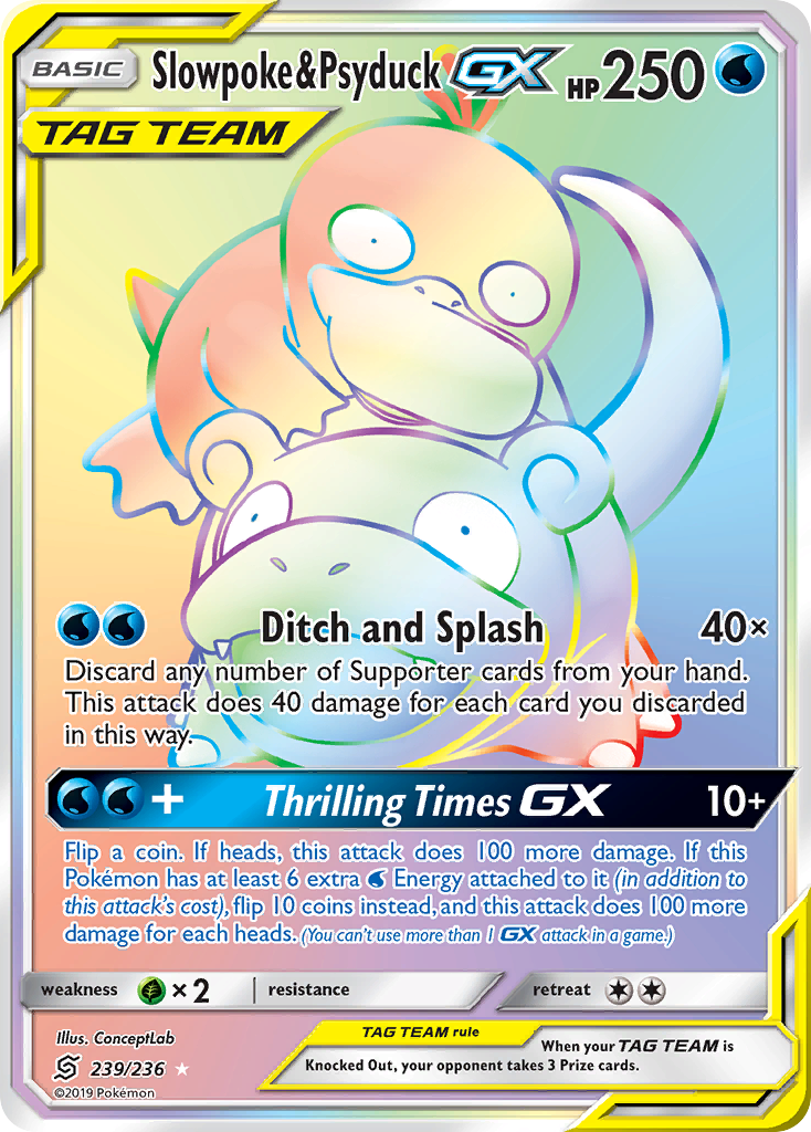 Slowpoke & Psyduck GX (239/236) [Sun & Moon: Unified Minds] | Tabernacle Games