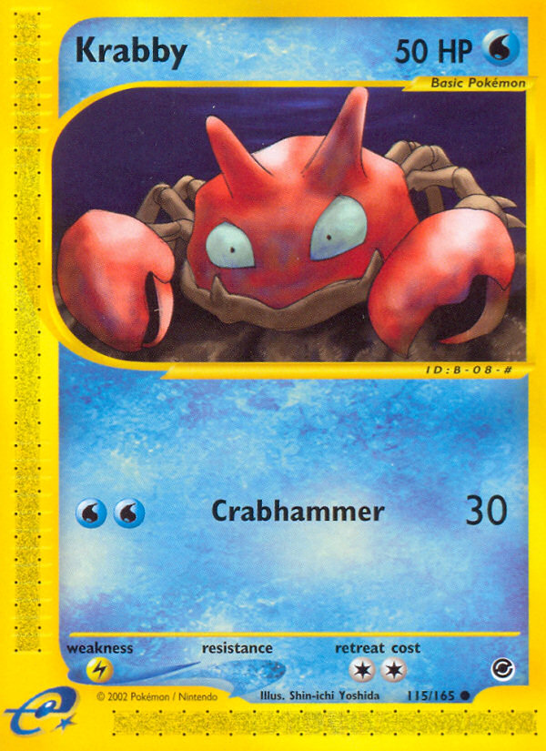 Krabby (115/165) [Expedition: Base Set] | Tabernacle Games