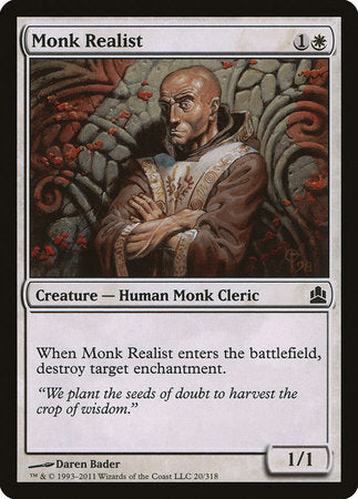 Monk Realist [Commander 2011] | Tabernacle Games