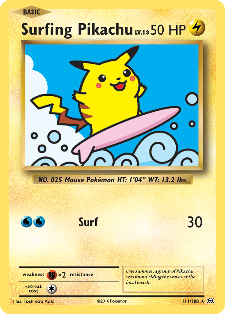 Surfing Pikachu (111/108) [XY: Evolutions] | Tabernacle Games