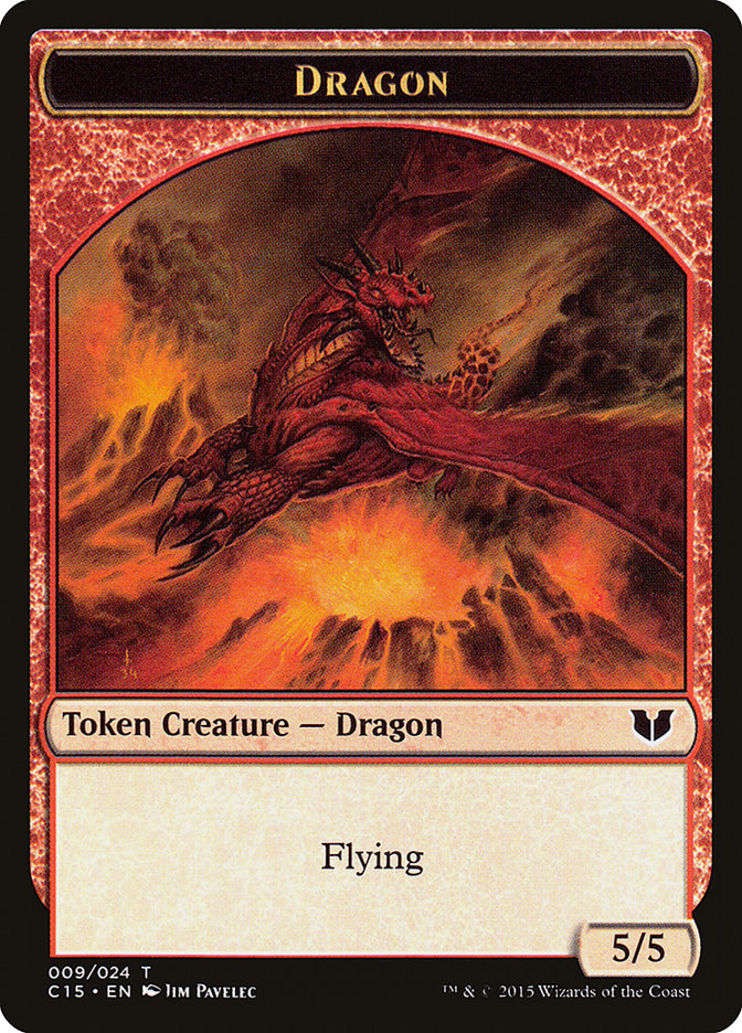 Dragon // Dragon Double-Sided Token [Commander 2015 Tokens] | Tabernacle Games