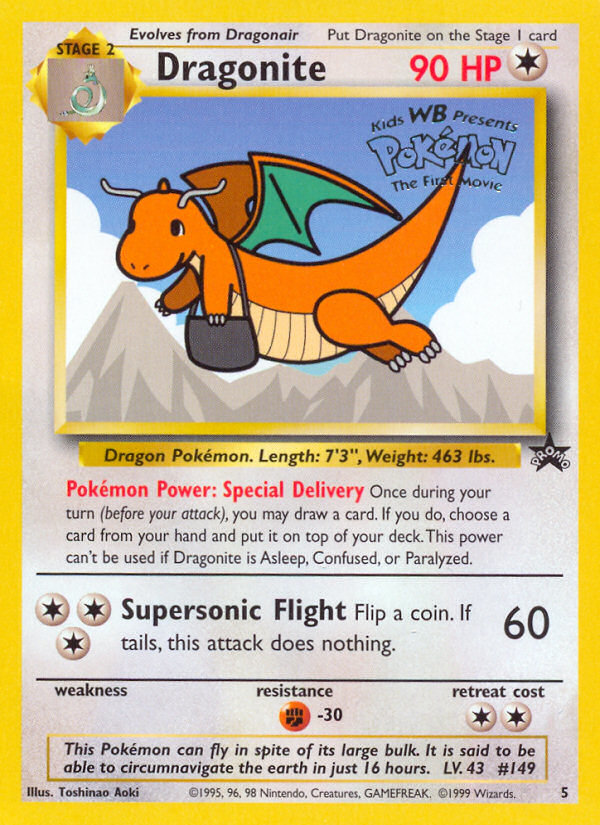 Dragonite (5) [Wizards of the Coast: Black Star Promos] | Tabernacle Games