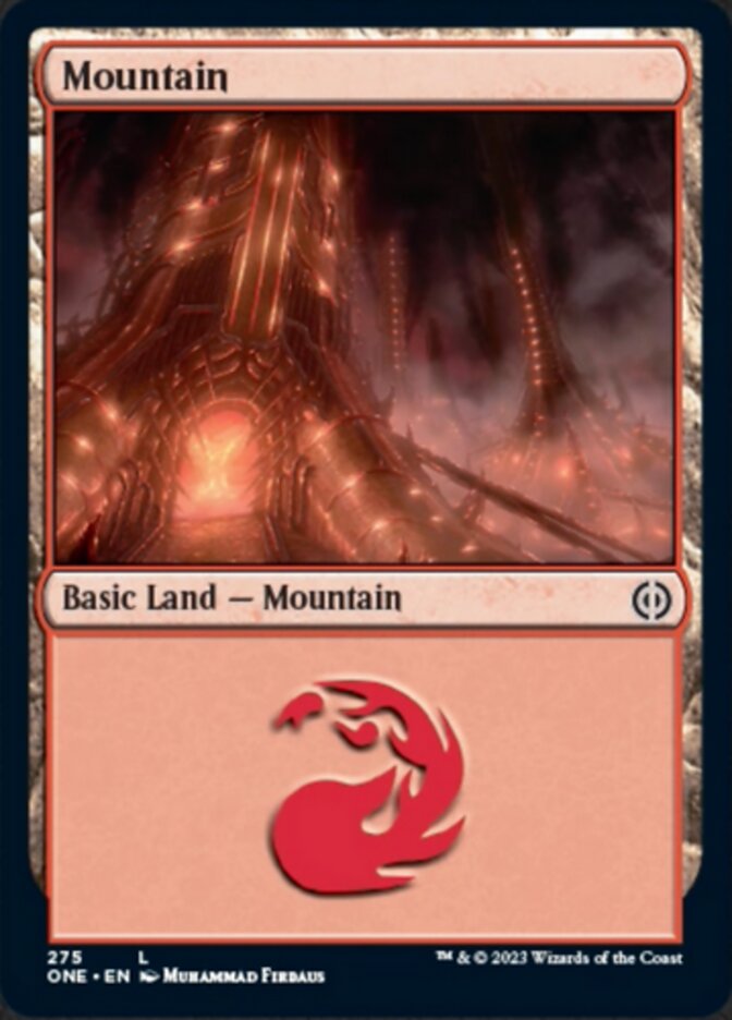 Mountain (275) [Phyrexia: All Will Be One] | Tabernacle Games