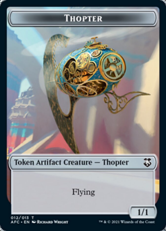 Thopter // Treasure Double-sided Token [Dungeons & Dragons: Adventures in the Forgotten Realms Commander Tokens] | Tabernacle Games