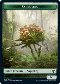 Saproling // Treasure Double-sided Token [Commander 2020 Tokens] | Tabernacle Games