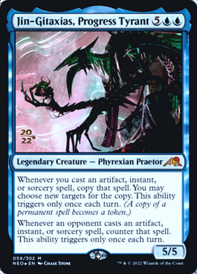 Jin-Gitaxias, Progress Tyrant [Kamigawa: Neon Dynasty Prerelease Promos] | Tabernacle Games