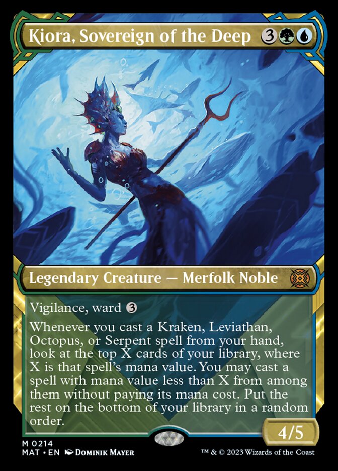 Kiora, Sovereign of the Deep (Showcase Halo Foil) [March of the Machine: The Aftermath] | Tabernacle Games