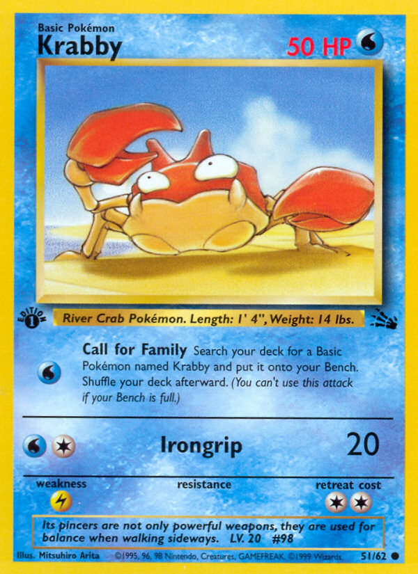 Krabby (51/62) [Fossil 1st Edition] | Tabernacle Games