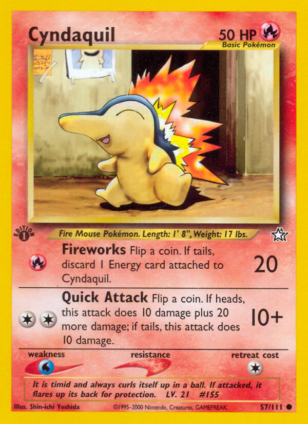 Cyndaquil (57/111) [Neo Genesis 1st Edition] | Tabernacle Games