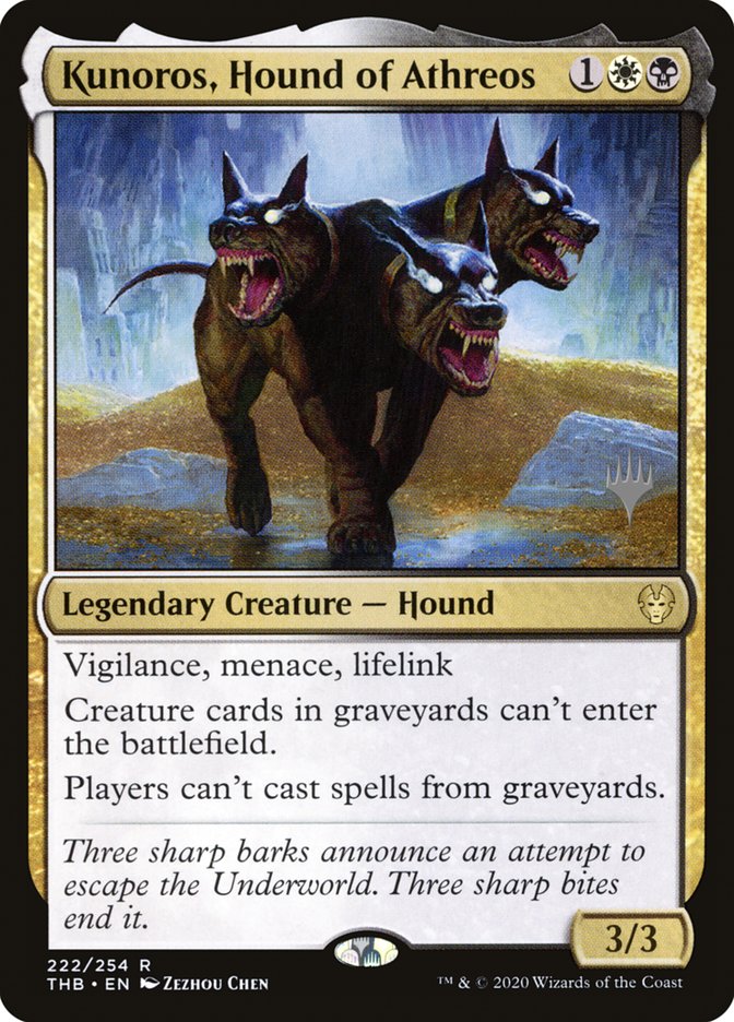 Kunoros, Hound of Athreos (Promo Pack) [Theros Beyond Death Promos] | Tabernacle Games