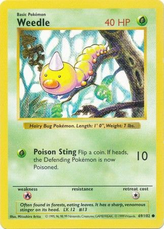 Weedle (69/102) [Base Set Shadowless Unlimited] | Tabernacle Games