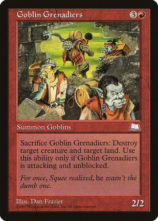 Goblin Grenadiers [Weatherlight] | Tabernacle Games
