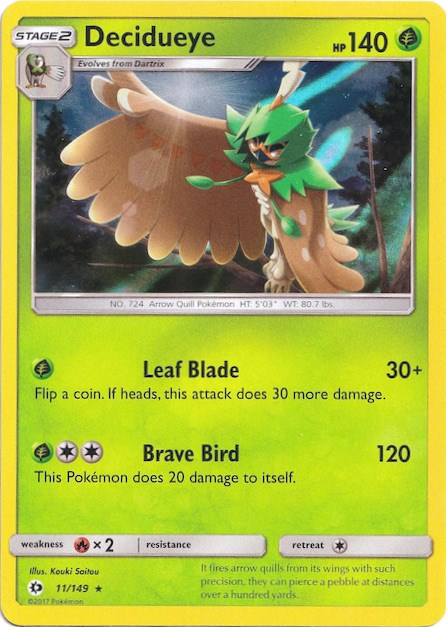 Decidueye (11/149) (Water Web Holo) [Sun & Moon: Base Set] | Tabernacle Games