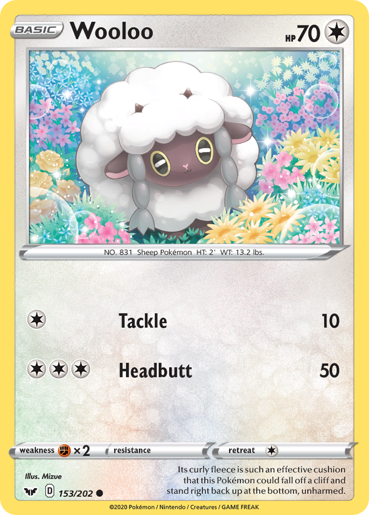 Wooloo (153/202) [Sword & Shield: Base Set] | Tabernacle Games