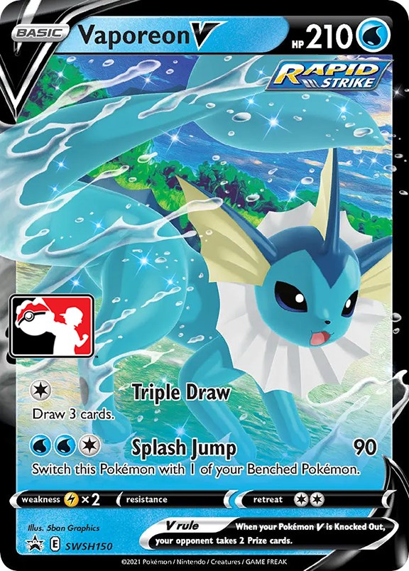 Vaporeon V (SWSH150) [Prize Pack Series One] | Tabernacle Games