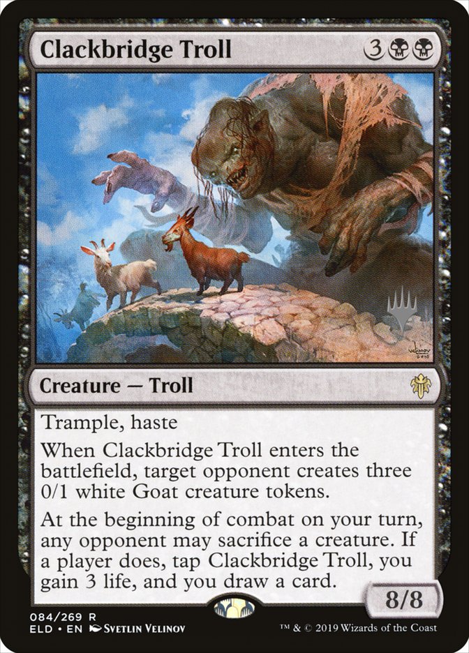 Clackbridge Troll (Promo Pack) [Throne of Eldraine Promos] | Tabernacle Games