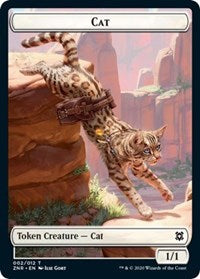 Cat // Hydra Double-sided Token [Zendikar Rising Tokens] | Tabernacle Games