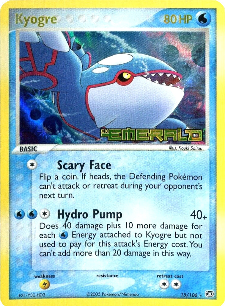 Kyogre (15/106) (Stamped) [EX: Emerald] | Tabernacle Games