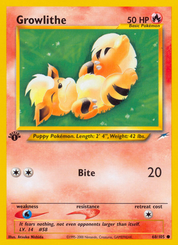 Growlithe (68/105) [Neo Destiny 1st Edition] | Tabernacle Games