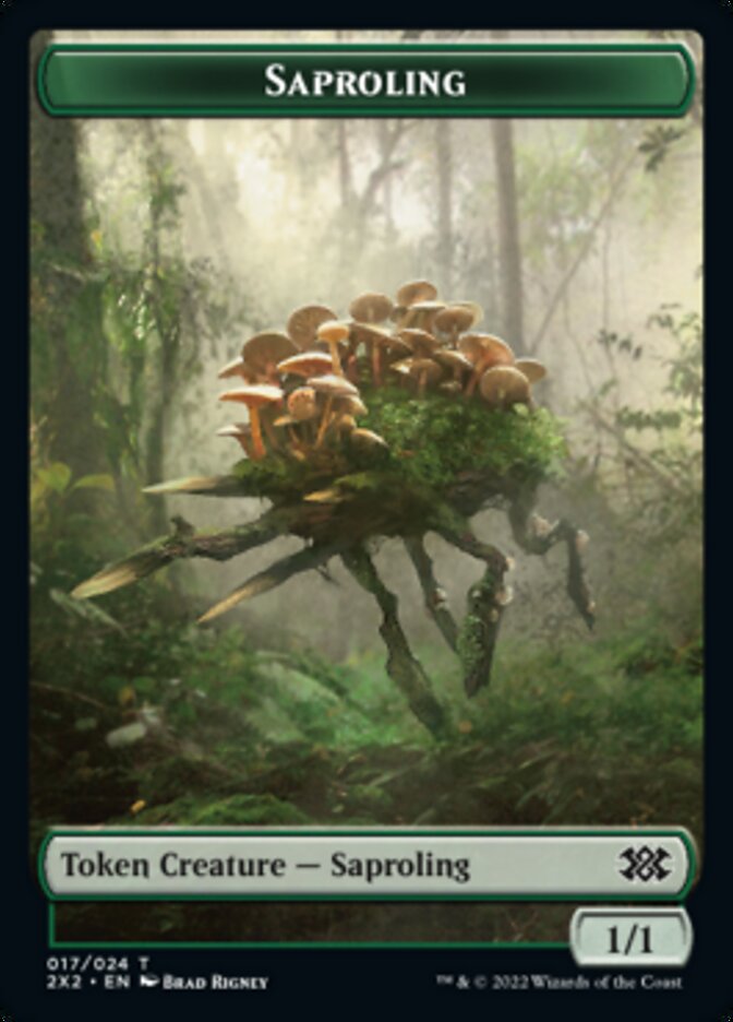 Saproling // Phyrexian Golem Double-sided Token [Double Masters 2022 Tokens] | Tabernacle Games