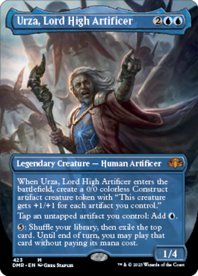 Urza, Lord High Artificer (Borderless Alternate Art) [Dominaria Remastered] | Tabernacle Games