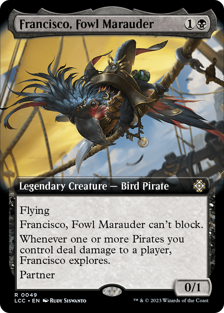 Francisco, Fowl Marauder (Extended Art) [The Lost Caverns of Ixalan Commander] | Tabernacle Games