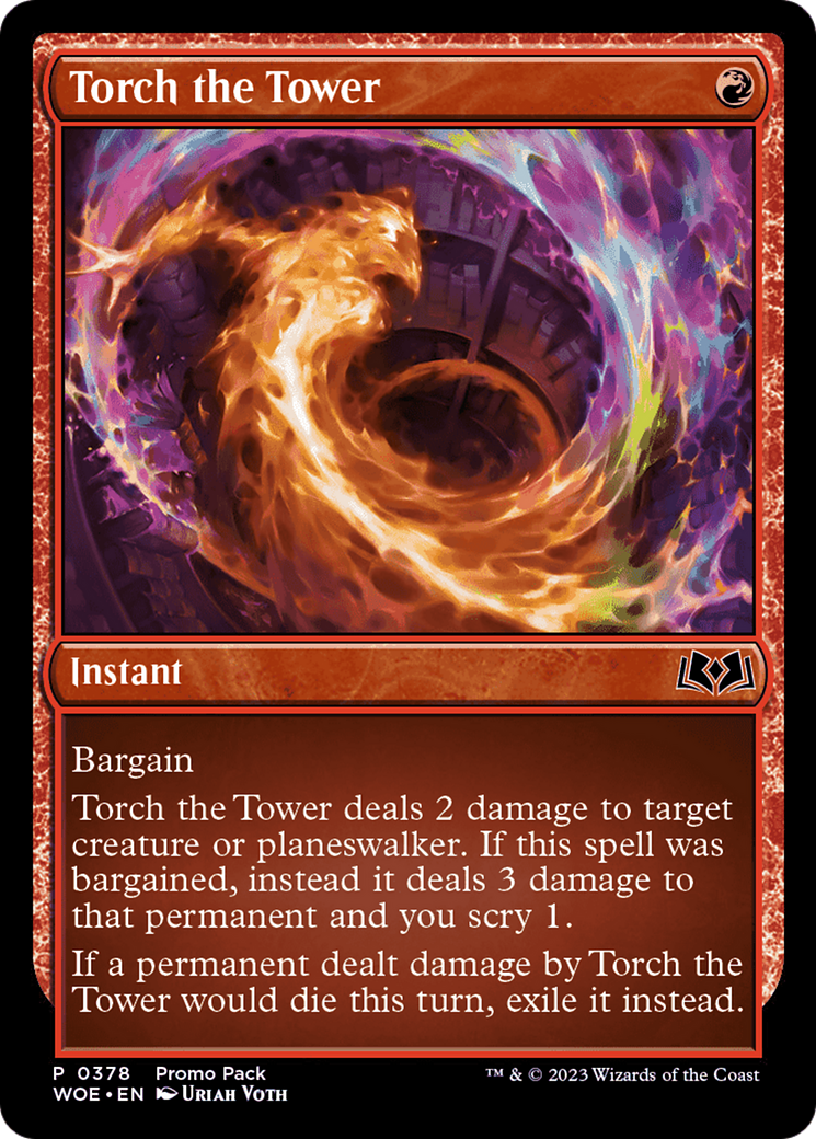 Torch the Tower (Promo Pack) [Wilds of Eldraine Promos] | Tabernacle Games