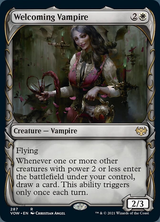 Welcoming Vampire (Showcase Fang Frame) [Innistrad: Crimson Vow] | Tabernacle Games