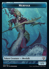 Saproling // Merfolk Double-sided Token [Dominaria United Tokens] | Tabernacle Games