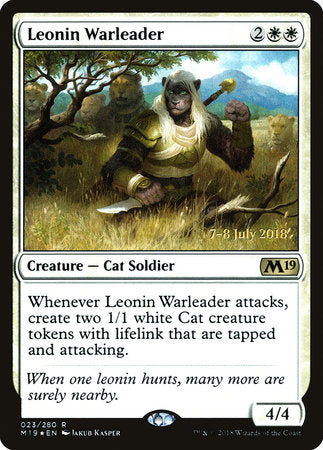 Leonin Warleader [Core Set 2019 Promos] | Tabernacle Games