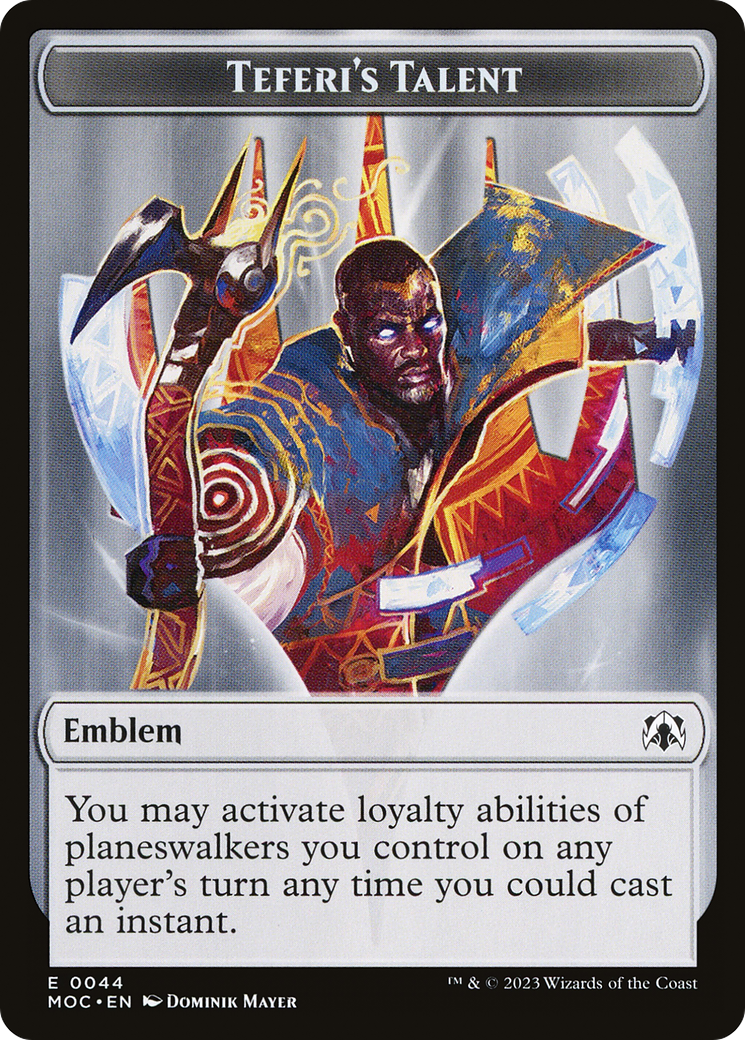 Elemental (02) // Teferi's Talent Emblem Double-Sided Token [March of the Machine Commander Tokens] | Tabernacle Games