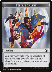 First Mate Ragavan // Teferi's Talent Emblem Double-Sided Token [March of the Machine Commander Tokens] | Tabernacle Games