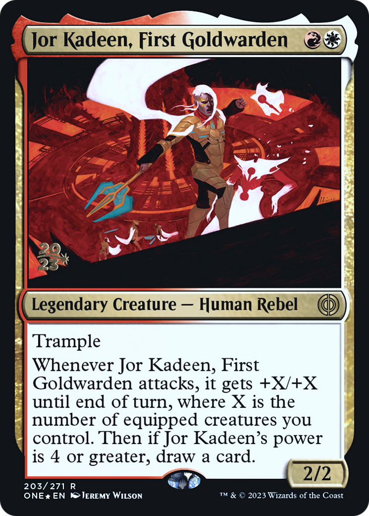 Jor Kadeen, First Goldwarden [Phyrexia: All Will Be One Prerelease Promos] | Tabernacle Games