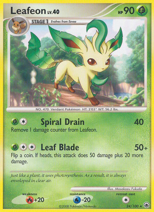 Leafeon (24/100) (Theme Deck Exclusive) [Diamond & Pearl: Majestic Dawn] | Tabernacle Games