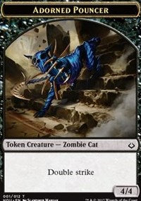 Adorned Pouncer // Warrior Double-sided Token [Hour of Devastation Tokens] | Tabernacle Games