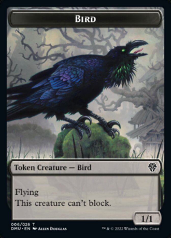 Phyrexian // Bird (006) Double-sided Token [Dominaria United Tokens] | Tabernacle Games