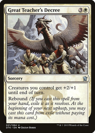 Great Teacher's Decree [Dragons of Tarkir] | Tabernacle Games