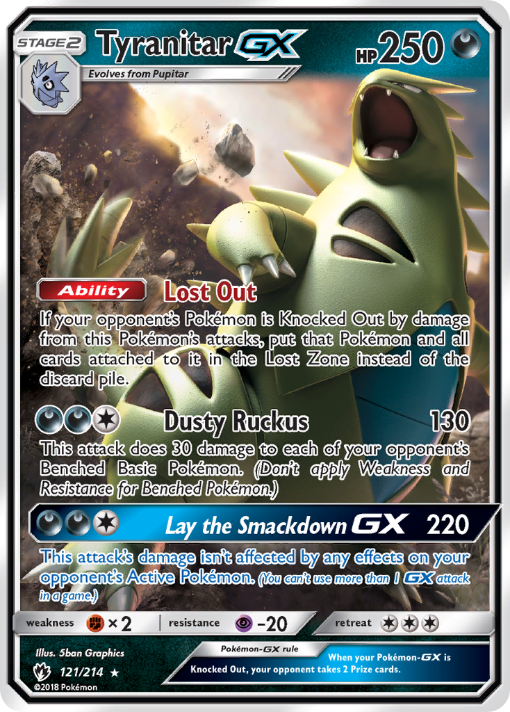 Tyranitar GX (121/214) [Sun & Moon: Lost Thunder] | Tabernacle Games