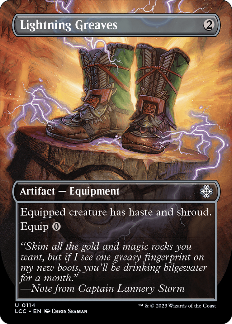 Lightning Greaves (Borderless) [The Lost Caverns of Ixalan Commander] | Tabernacle Games