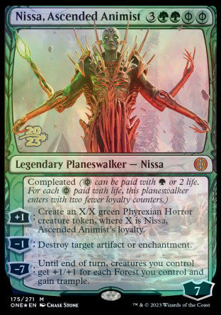 Nissa, Ascended Animist [Phyrexia: All Will Be One Prerelease Promos] | Tabernacle Games