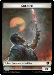 Copy (54) // Human Soldier Double-Sided Token [Commander Masters Tokens] | Tabernacle Games