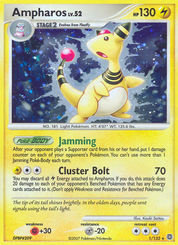 Ampharos (1/132) (Theme Deck Exclusive) [Diamond & Pearl: Secret Wonders] | Tabernacle Games