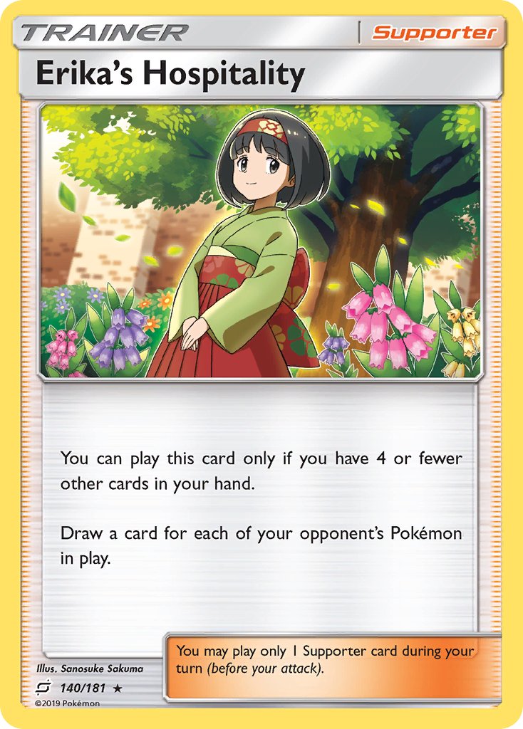 Erika's Hospitality (140/181) (Theme Deck Exclusive) [Sun & Moon: Team Up] | Tabernacle Games