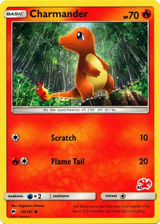 Charmander (18/147) (Charizard Stamp #42) [Battle Academy 2020] | Tabernacle Games