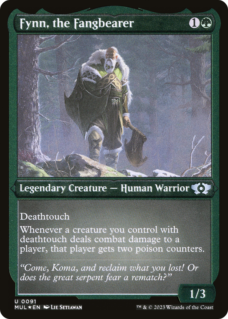 Fynn, the Fangbearer (Foil Etched) [Multiverse Legends] | Tabernacle Games