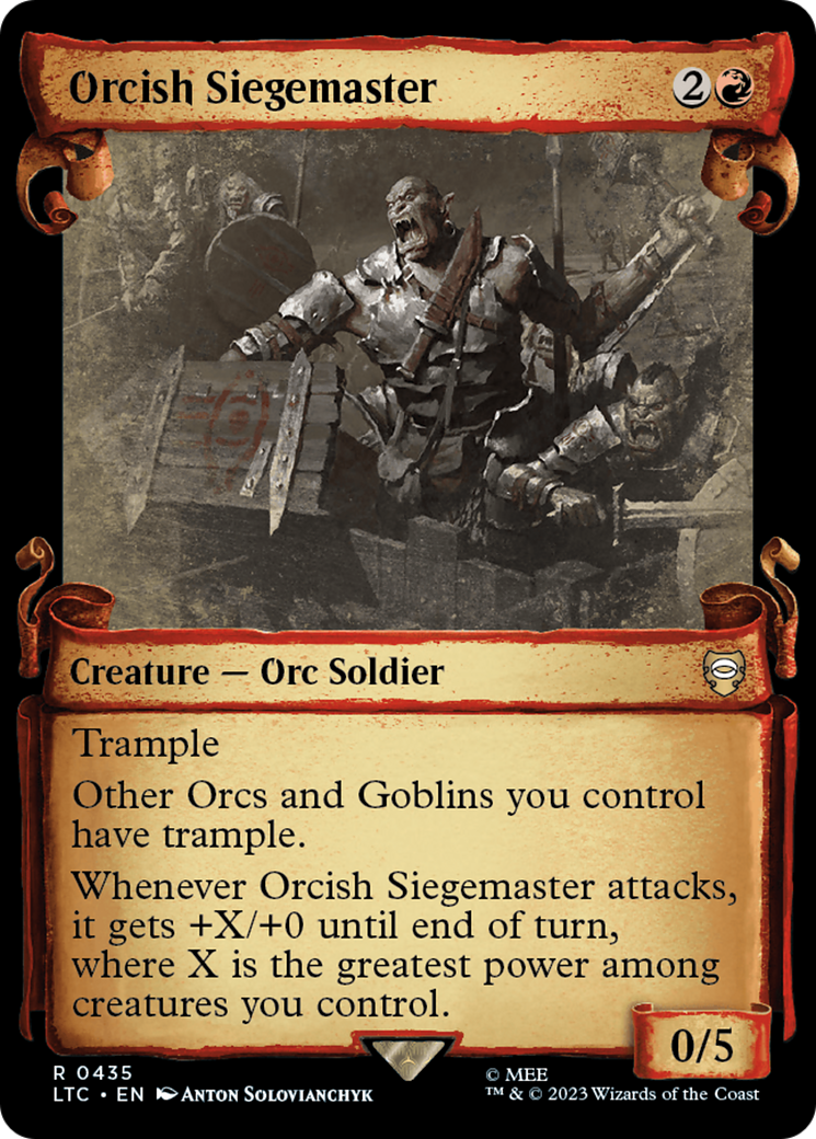 Orcish Siegemaster [The Lord of the Rings: Tales of Middle-Earth Commander Showcase Scrolls] | Tabernacle Games