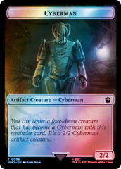 Alien Rhino // Cyberman Double-Sided Token (Surge Foil) [Doctor Who Tokens] | Tabernacle Games