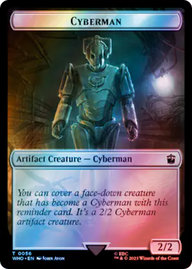 Dalek // Cyberman Double-Sided Token (Surge Foil) [Doctor Who Tokens] | Tabernacle Games