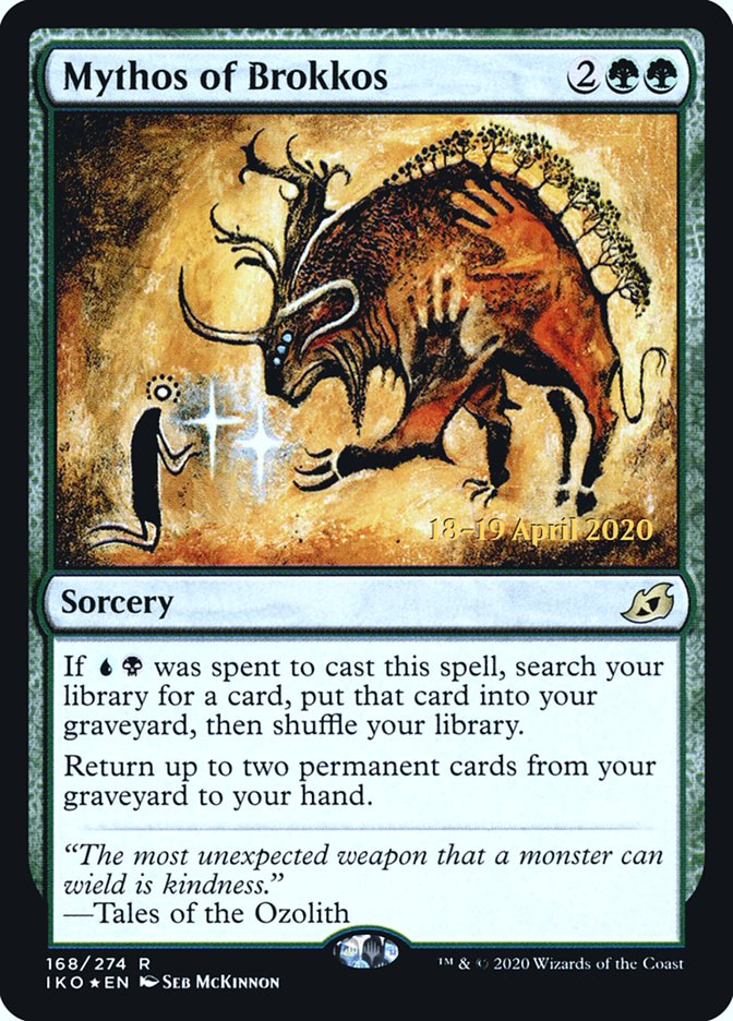 Mythos of Brokkos  [Ikoria: Lair of Behemoths Prerelease Promos] | Tabernacle Games