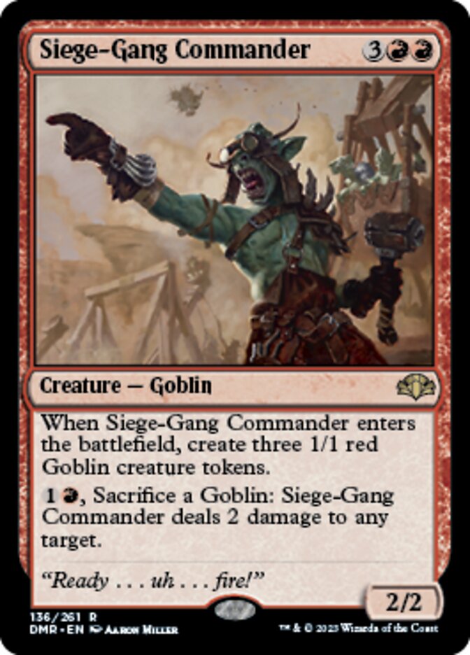 Siege-Gang Commander [Dominaria Remastered] | Tabernacle Games